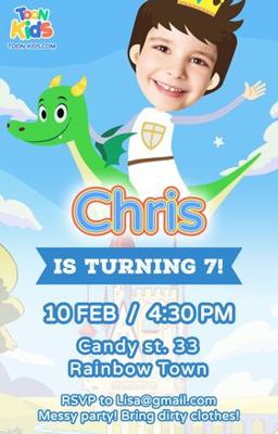 Fantasy party invitation portrait