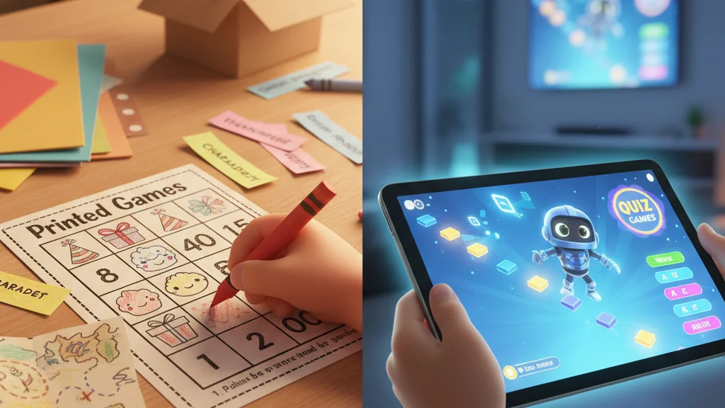 Digital vs. Printed Birthday Party Games: Which Wins for Your Kid's Big Day? ๐ฎ vs. ๐๏ธ Digital vs. Printed Birthday Party Games: Which Wins for Your Kid's Big Day? ๐ฎ vs. ๐๏ธ